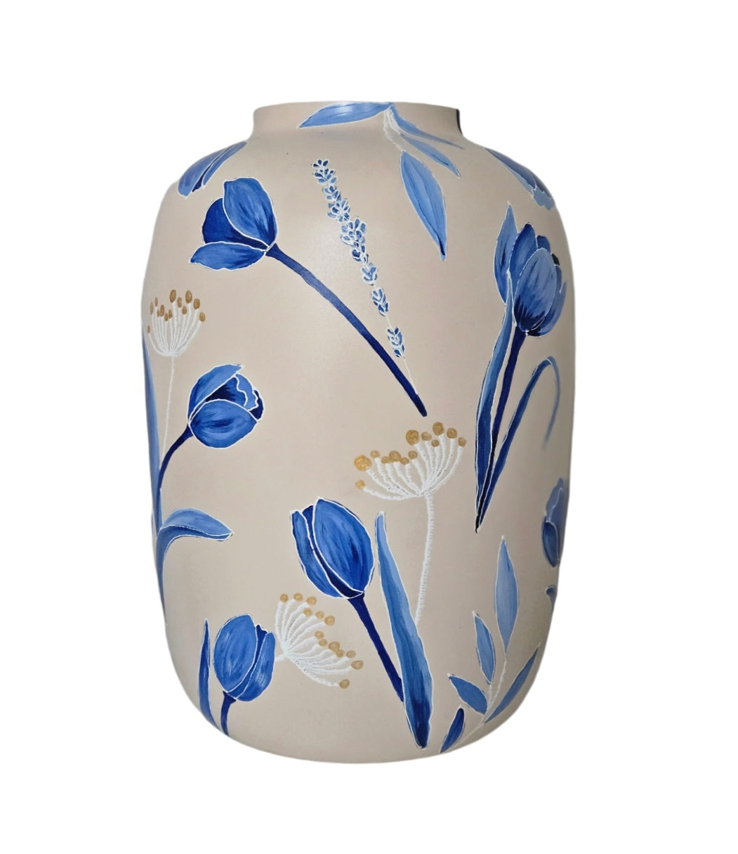 Vaas Blue Tulips