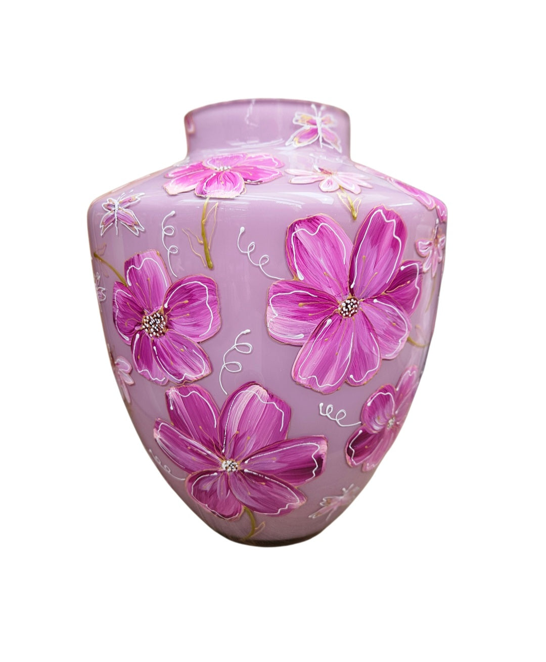 Hoogglans Vaas "Pink Whirl"